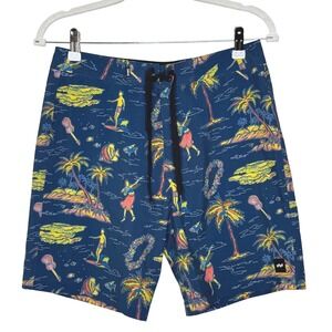 Banks Journal Swim Shorts Men's Size 30‎ Blue Hawaiian Pattern